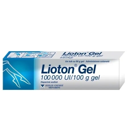 Lioton Gel, 100000 U.I./100 g, 50 g, Menarini Lioton Gel, 100000 U.I./100 g, 50 g, Menarini