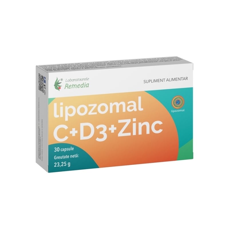 C+D3+Zinc lipozomal, 30 capsule, Remedia C+D3+Zinc lipozomal, 30 capsule, Remedia