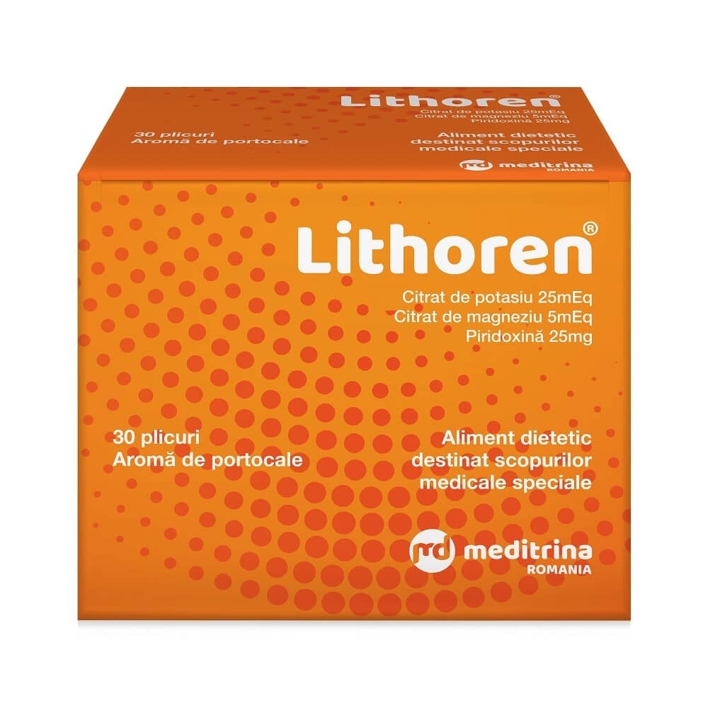 Lithoren, 30 plicuri, Meditrina Pharmaceuticals Lithoren, 30 plicuri, Meditrina Pharmaceuticals