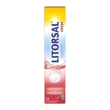 Litorsal cu aroma de cirese, 24 comprimate efervescente, Zdrovit Litorsal cu aroma de cirese, 24 comprimate efervescente, Zdrovit