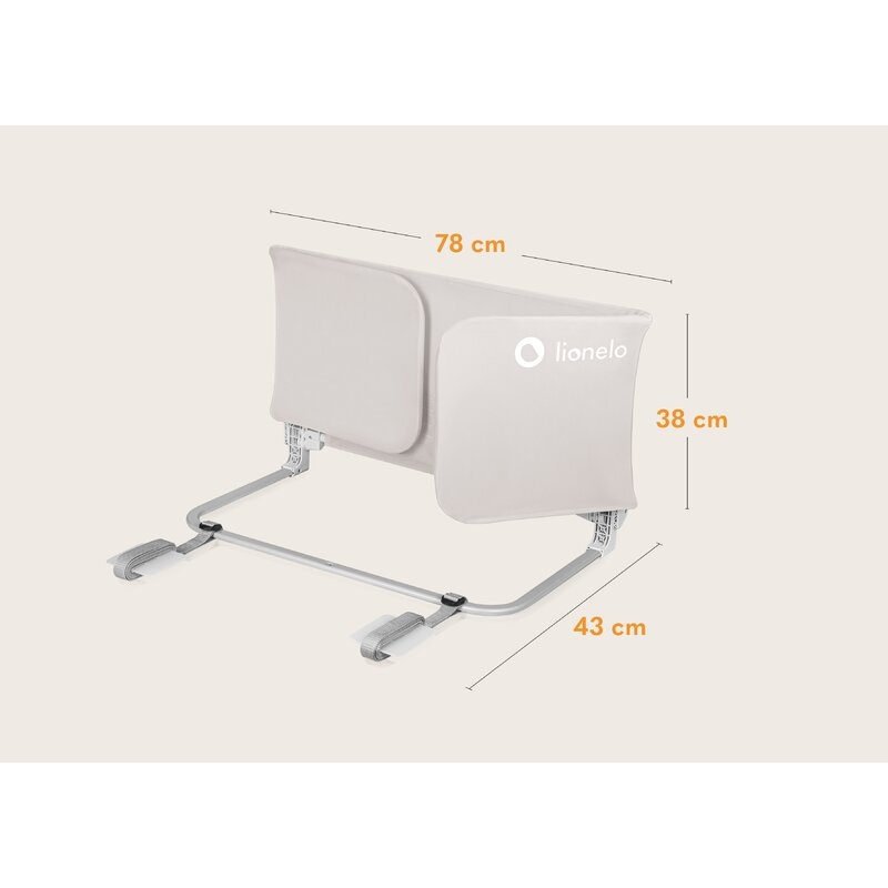 Bariera de protectie pentru pat, Lionelo, Lora XL, Pliabila, Sistem de blocare StandSafe, Geanta de transport inclusa, 150x46 cm, Conform cu BS 7972:2001+A1:2009, Bej Bariera de protectie pentru pat, Lionelo, Lora XL, Pliabila, Sistem de blocare StandSafe, Geanta de transport inclusa, 150x46 cm, Conform cu BS 7972:2001+A1:2009, Bej