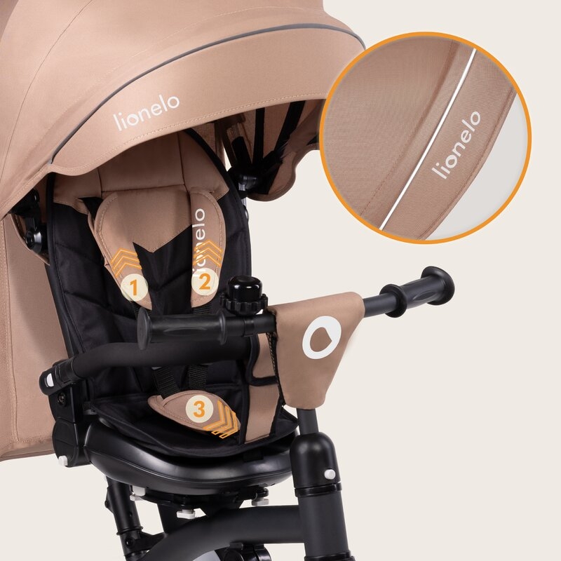 Tricicleta copii, Lionelo, Tris Plus, Ultrapliabila, Multifunctionala, Pana la 25 kg, Inclinare spatar in fata si in spate, Suport picioare, Control al directiei, Scaun reversibil, Rotire 360 grade, Conform cu EN71, 9 luni-5 ani, Bej Tricicleta copii, Lionelo, Tris Plus, Ultrapliabila, Multifunctionala, Pana la 25 kg, Inclinare spatar in fata si in spate, Suport picioare, Control al directiei, Scaun reversibil, Rotire 360 grade, Conform cu EN71, 9 luni-5 ani, Bej