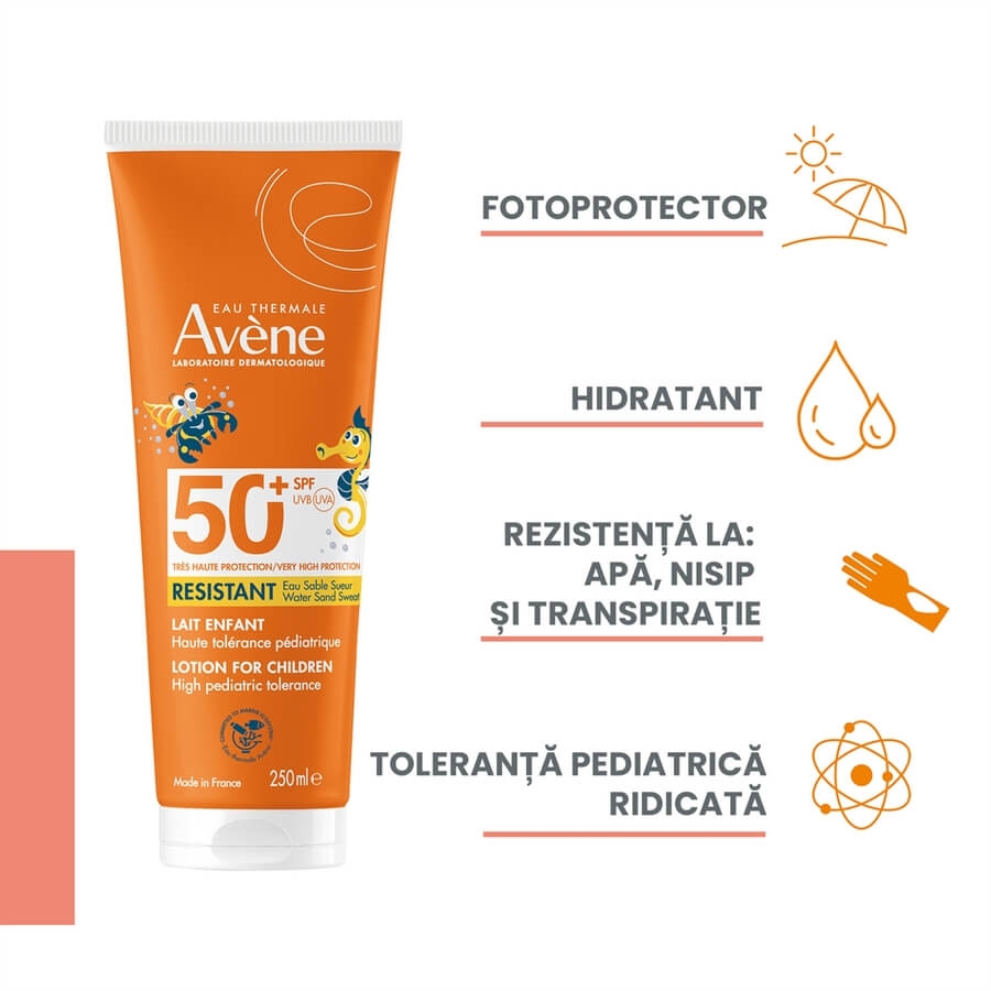 Lotiune protectie solara copii SPF 50+, 250ml, Avene