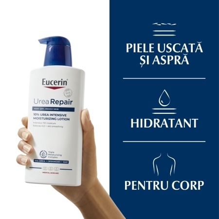 Lotiune intens hidratanta cu uree 10%, Urea Repair, 400 ml, Eucerin Lotiune intens hidratanta cu uree 10%, Urea Repair, 400 ml, Eucerin