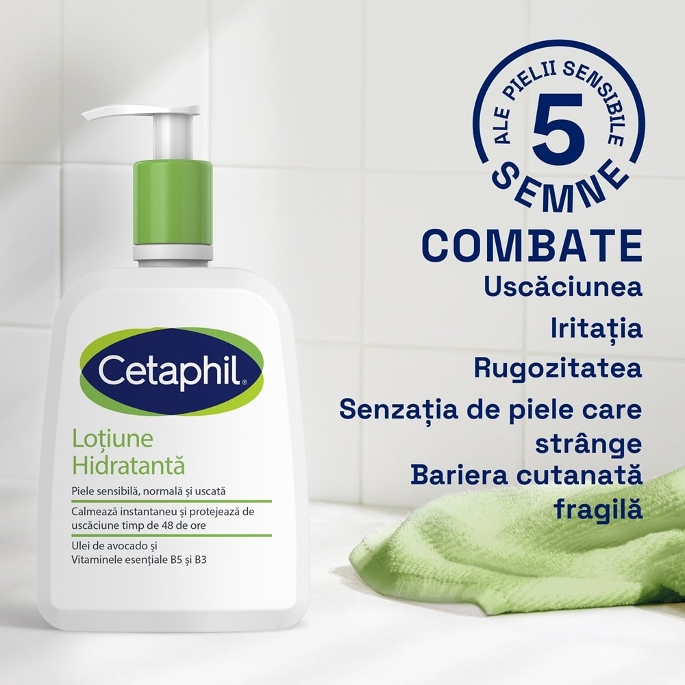 Lotiune hidratanta pentru fata si corp, 500 ml, Cetaphil Lotiune hidratanta pentru fata si corp, 500 ml, Cetaphil