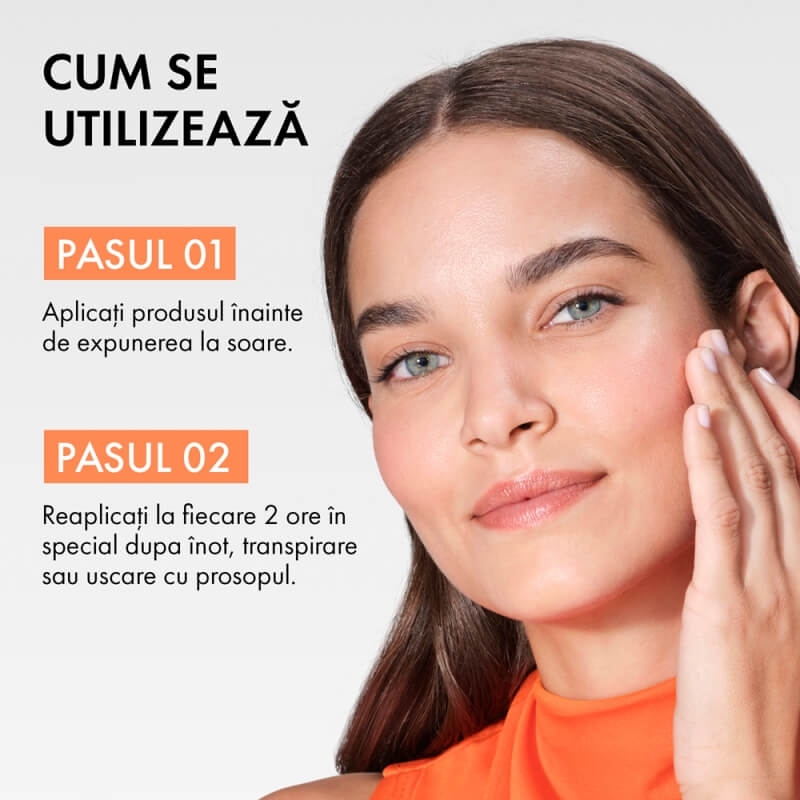 Lotiune hidratanta invizibila pentru fata si corp, SPF 50+ Capital Soleil, 150 ml, Vichy Lotiune hidratanta invizibila pentru fata si corp, SPF 50+ Capital Soleil, 150 ml, Vichy