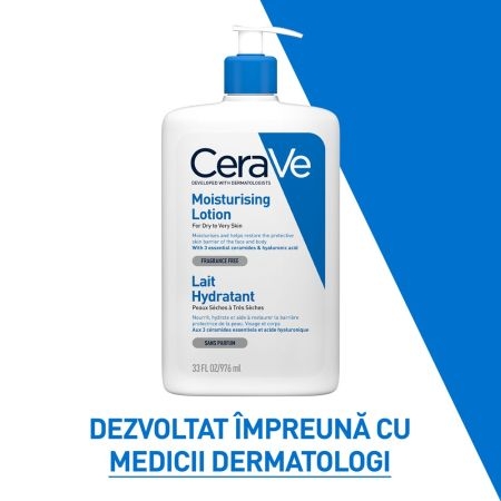 Lotiune hidratanta fata si corp piele uscata si foarte uscata, 976 ml, Cerave Lotiune hidratanta fata si corp piele uscata si foarte uscata, 976 ml, Cerave