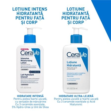 Lotiune intens hidratanta pentru fata si corp, 236 ml, Cerave Lotiune intens hidratanta pentru fata si corp, 236 ml, Cerave