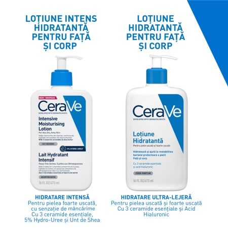 Lotiune intens hidratanta pentru fata si corp, 473 ml, Cerave Lotiune intens hidratanta pentru fata si corp, 473 ml, Cerave