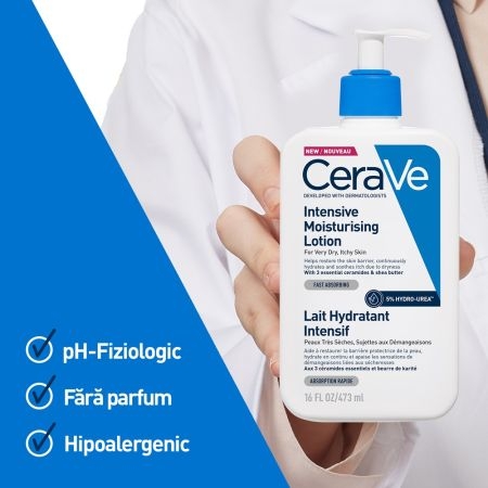Lotiune intens hidratanta pentru fata si corp, 473 ml, Cerave Lotiune intens hidratanta pentru fata si corp, 473 ml, Cerave