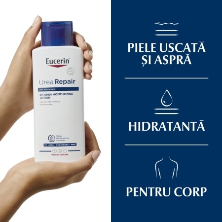 Lotiune intens hidratanta cu uree 5%, Urea Repair, 250 ml, Eucerin Lotiune intens hidratanta cu uree 5%, Urea Repair, 250 ml, Eucerin