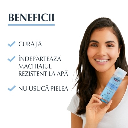 Lotiune micelara 3 in 1 Dermato Clean Hyaluron, 400 ml, Eucerin Lotiune micelara 3 in 1 Dermato Clean Hyaluron, 400 ml, Eucerin