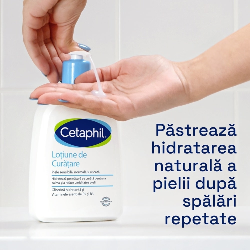 Lotiune pentru curatarea fetei, 500 ml, Cetaphil Lotiune pentru curatarea fetei, 500 ml, Cetaphil