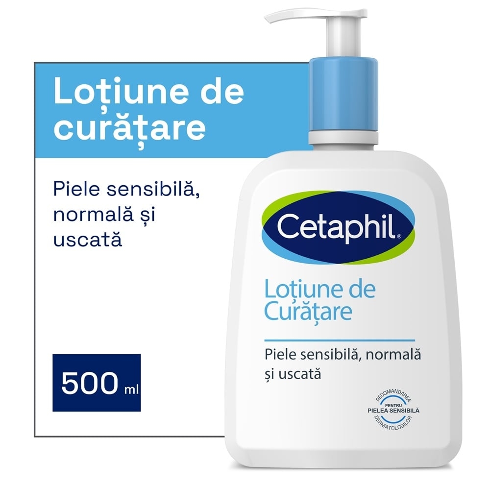 Lotiune pentru curatarea fetei, 500 ml, Cetaphil Lotiune pentru curatarea fetei, 500 ml, Cetaphil