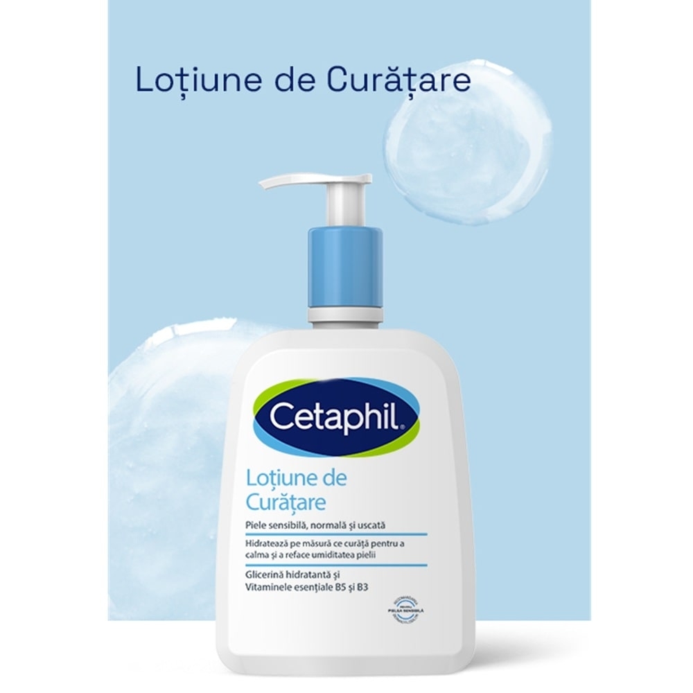 Lotiune pentru curatarea fetei, 500 ml, Cetaphil Lotiune pentru curatarea fetei, 500 ml, Cetaphil