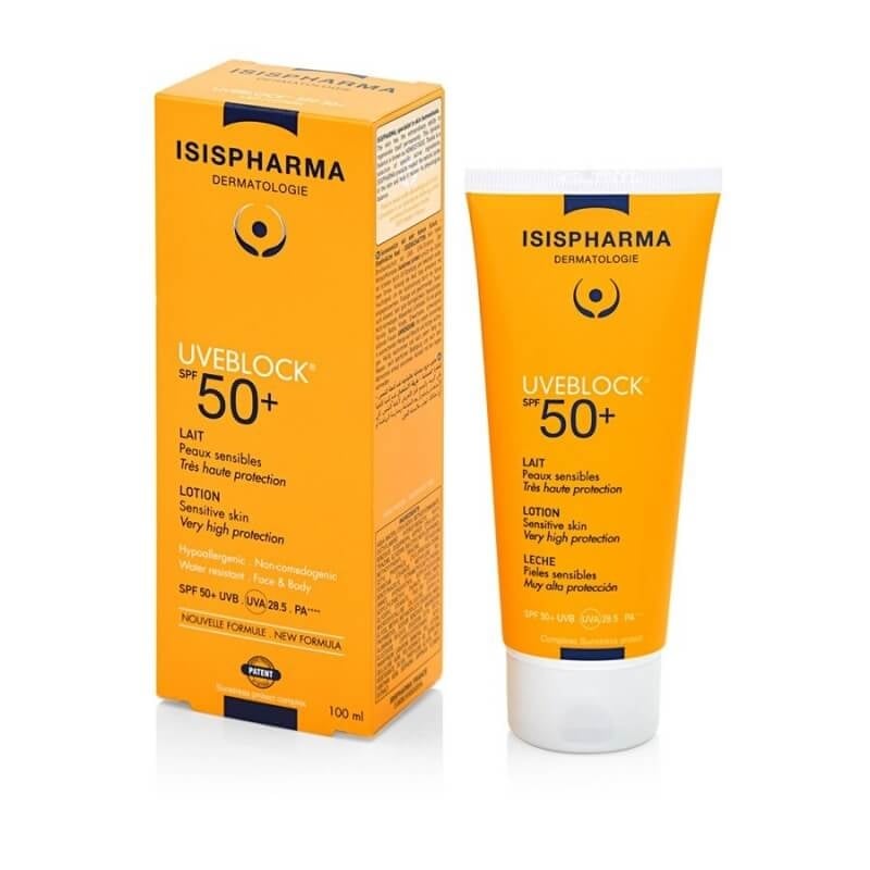 Lotiune hidratanta SPF 50+ Uveblock, 100 ml, Isispharma Lotiune hidratanta SPF 50+ Uveblock, 100 ml, Isispharma