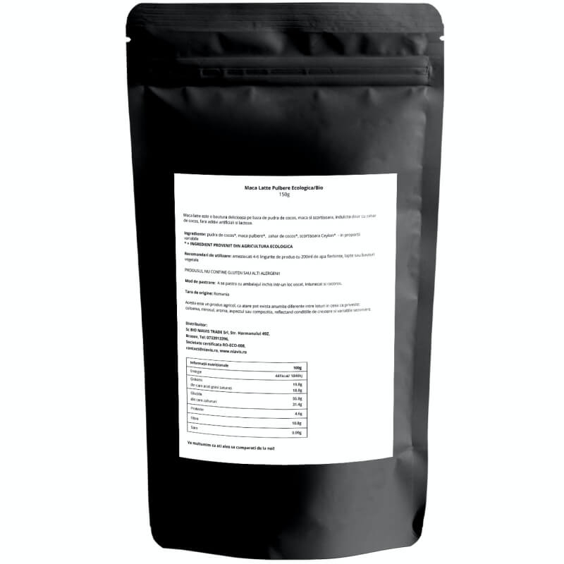 Maca Latte pulbere ecologica, 150 g, Niavis Maca Latte pulbere ecologica, 150 g, Niavis