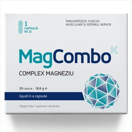 MagCombo Complex Magneziu, 940 mg, 20 capsule, Vitaslim MagCombo Complex Magneziu, 940 mg, 20 capsule, Vitaslim