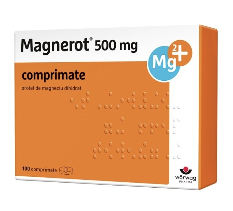 Magnerot, 500 mg, 100 comprimate, Worwag Pharma Magnerot, 500 mg, 100 comprimate, Worwag Pharma