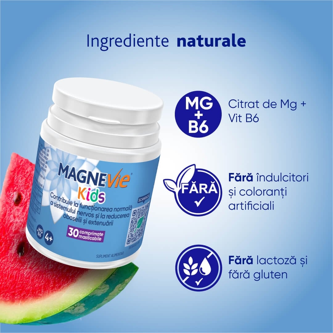 MagneVie Kids, 30 comprimate masticabile, Sanofi MagneVie Kids, 30 comprimate masticabile, Sanofi
