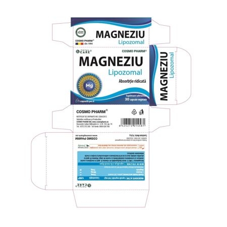 Magneziu Lipozomal, 30 capsule, Cosmo Pharm Magneziu Lipozomal, 30 capsule, Cosmo Pharm
