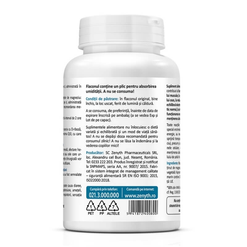 Magneziu Marin 1000 mg, 60 capsule, Zenyth Magneziu Marin 1000 mg, 60 capsule, Zenyth