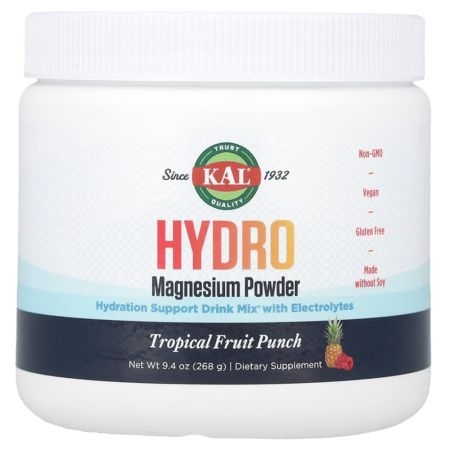 Hydro Magnesium Powder Tropical Fruit Punch Kal, 268 g, Secom Hydro Magnesium Powder Tropical Fruit Punch Kal, 268 g, Secom