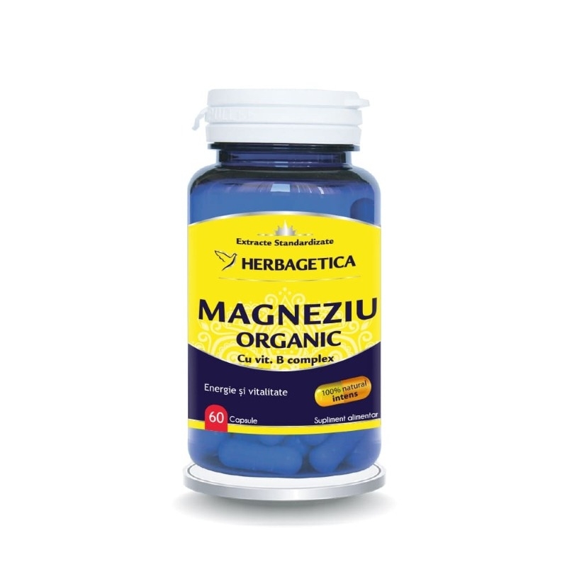 Magneziu organic + vitamina B complex, 60 caps, Herbagetica Magneziu organic + vitamina B complex, 60 caps, Herbagetica