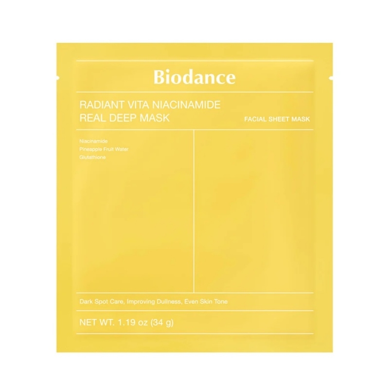 Masca Cu Niacinamide Radiant Vita Niacinamide Real Deep Mask,  34 g, Biodance
