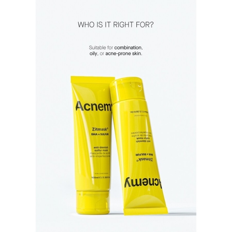 Zitmask Masca De Fata Pentru Semne Post-Acneice Cu Bha Si Sulf, 100 ml, Acnemy Zitmask Masca De Fata Pentru Semne Post-Acneice Cu Bha Si Sulf, 100 ml, Acnemy