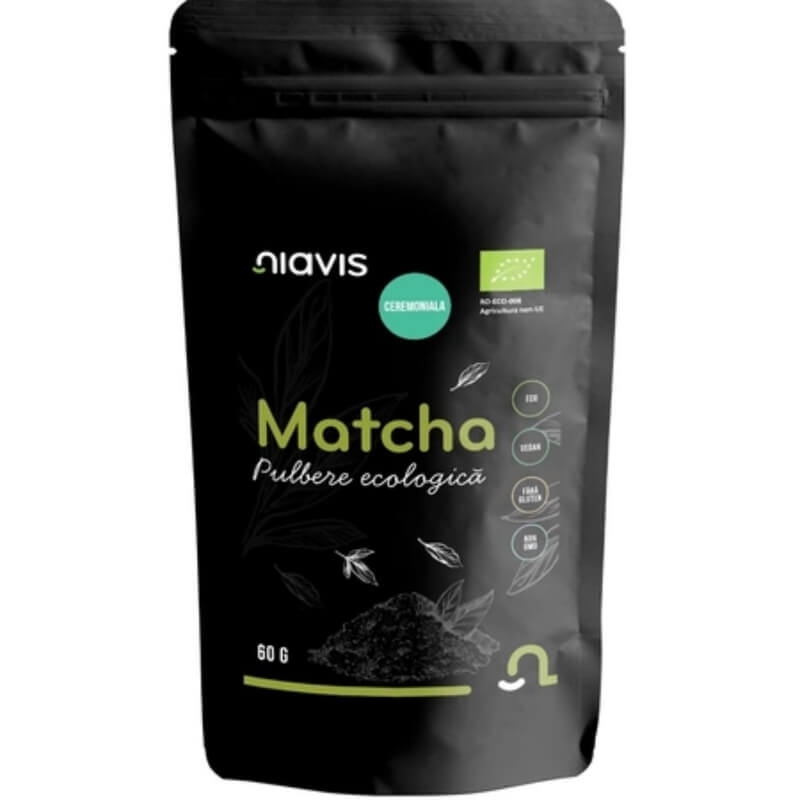Matcha pulbere ecologica, 60 g, Niavis Matcha pulbere ecologica, 60 g, Niavis