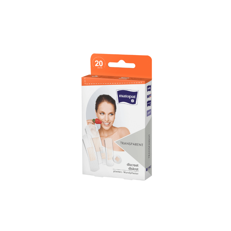 Plasturi transparenti, 20 bucati, Matopat Plasturi transparenti, 20 bucati, Matopat