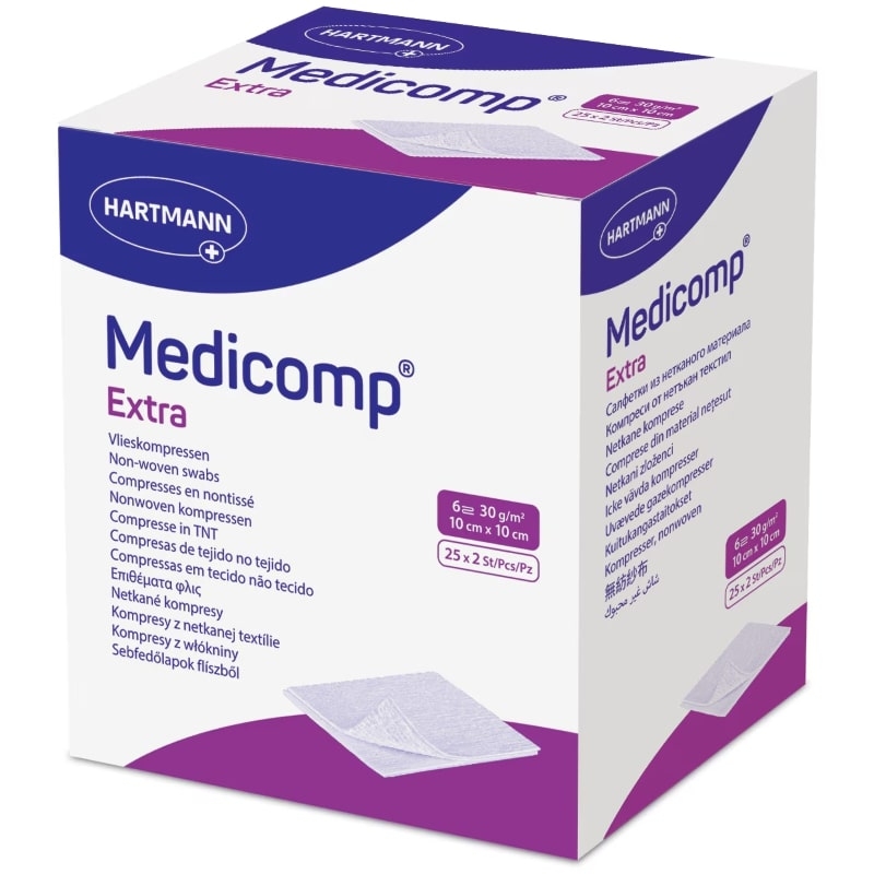 Medicomp Extra 10 x 10 cm comprese sterile 25buc Medicomp Extra 10 x 10 cm comprese sterile 25buc