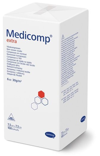 Medicomp Extra 7.5 x 7.5 cm comprese sterile 25buc Medicomp Extra 7.5 x 7.5 cm comprese sterile 25buc