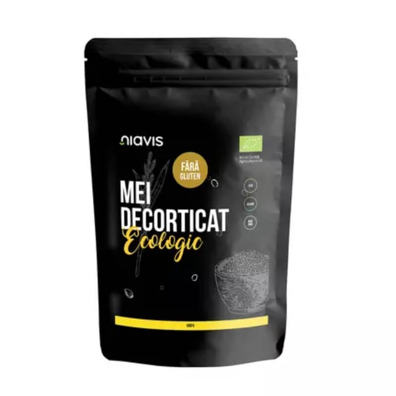 Mei decorticat ecologic, 500 g, Niavis Mei decorticat ecologic, 500 g, Niavis