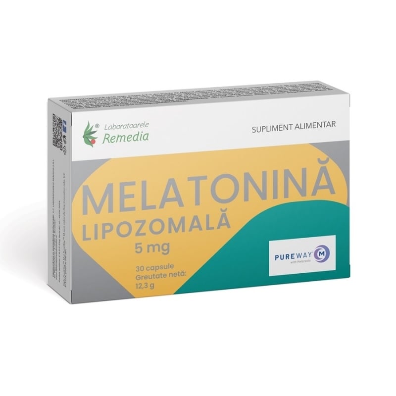 Melatonina lipozomala 5 mg , 30 capsule, Remedia Melatonina lipozomala 5 mg , 30 capsule, Remedia