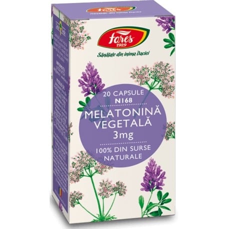 Melatonina vegetala 3mg 20caps, Fares Melatonina vegetala 3mg 20caps, Fares