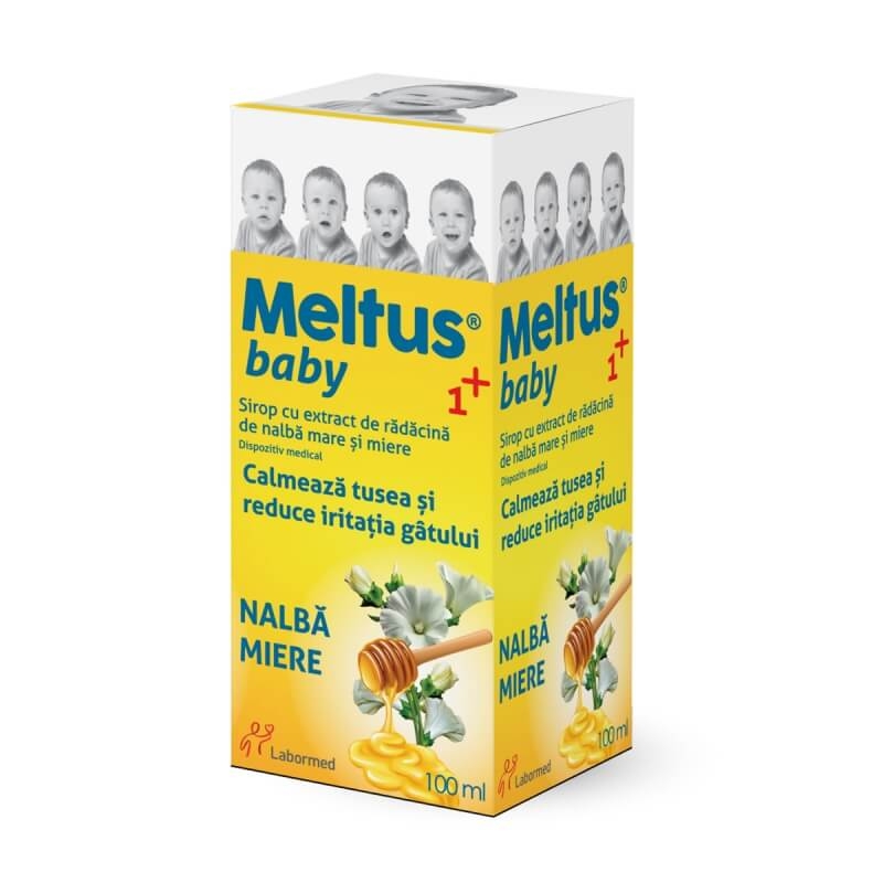 Meltus Baby sirop cu miere, propolis si extract de nalba mare, 100 ml, Labormed Meltus Baby sirop cu miere, propolis si extract de nalba mare, 100 ml, Labormed