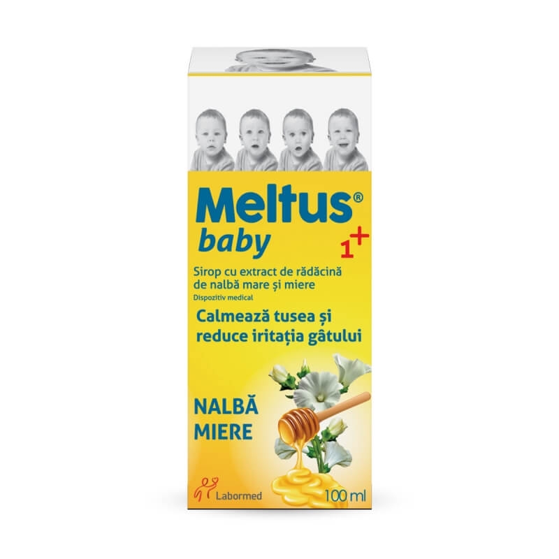 Meltus Baby sirop cu miere, propolis si extract de nalba mare, 100 ml, Labormed Meltus Baby sirop cu miere, propolis si extract de nalba mare, 100 ml, Labormed