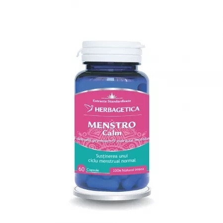 Menstrocalm, 60 capsule, Herbagetica Menstrocalm, 60 capsule, Herbagetica