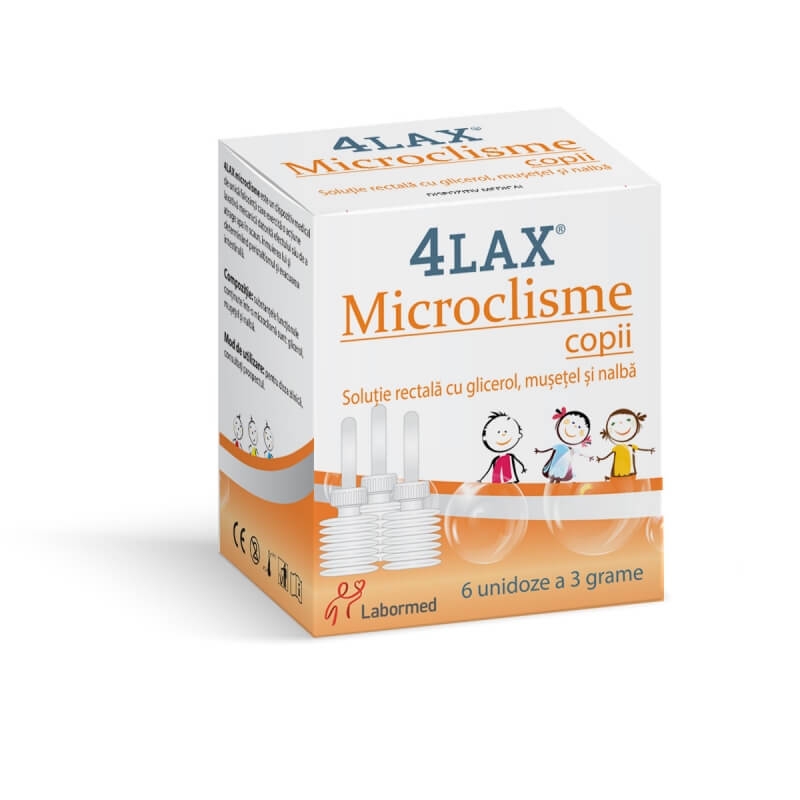 Microclisme copii 4Lax, 6 unidoze 3 g, Labormed Microclisme copii 4Lax, 6 unidoze 3 g, Labormed