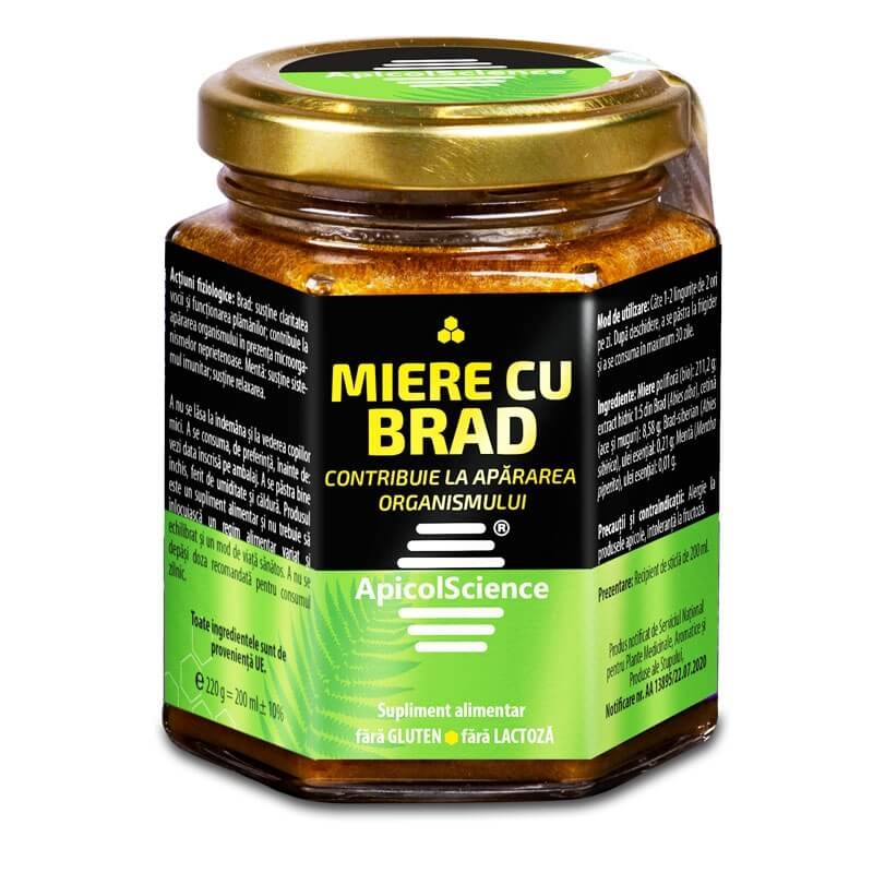 Miere cu brad, 200 ml, ApicolScience