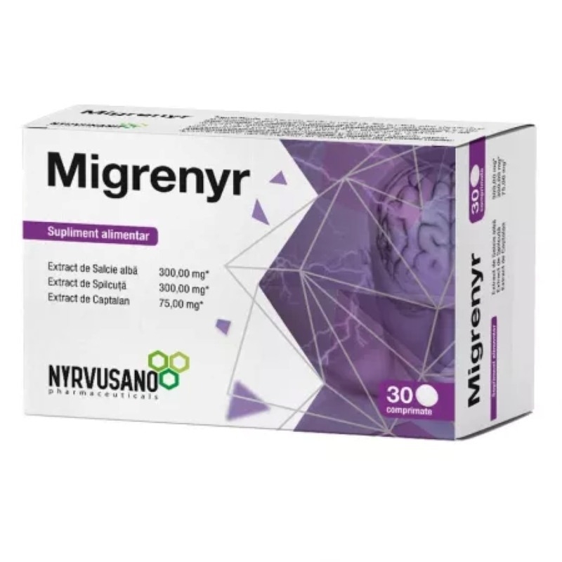 Migrenyr, 30 comprimate, Nyrvusano Migrenyr, 30 comprimate, Nyrvusano