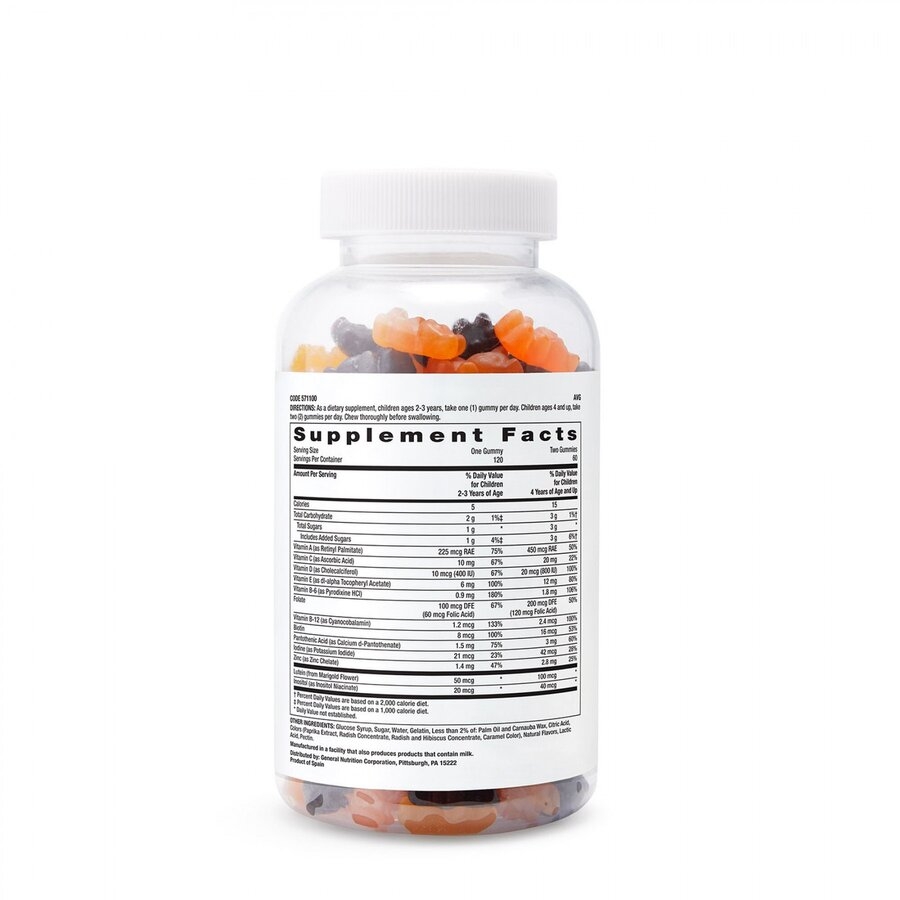 Multivitamine pentru copii 2-12 ani Milestones Kids Gummy, 120 jeleuri, GNC