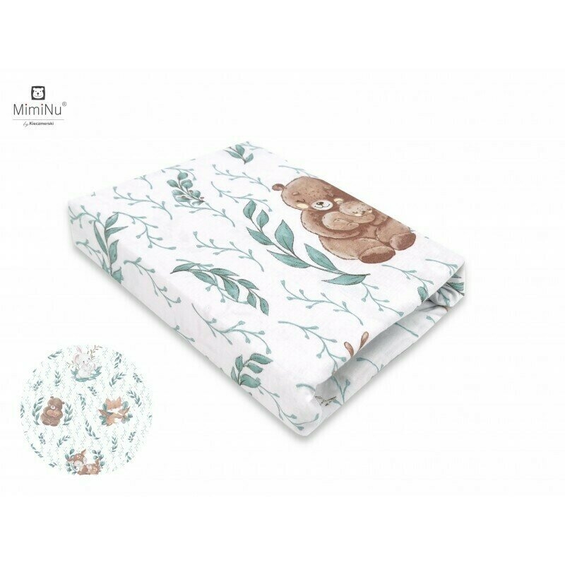 MimiNu - Cearceaf cu elastic pentru patut co-sleeper, Vera, Dimensiune 89 x 51 cm, Din bumbac certificat Oeko Tex Standard 100, Lulu Natural MimiNu - Cearceaf cu elastic pentru patut co-sleeper, Vera, Dimensiune 89 x 51 cm, Din bumbac certificat Oeko Tex Standard 100, Lulu Natural