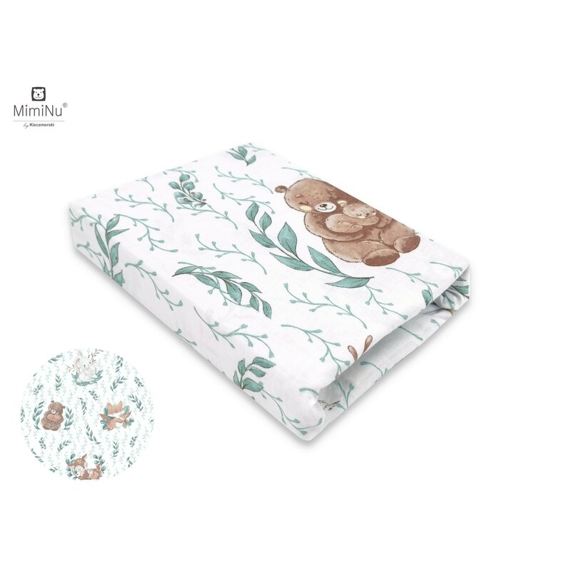 MimiNu - Cearceaf cu elastic pentru patut leagan sau patut co-sleeper, Dimensiune 90x40 cm, Din bumbac, Lulu Natural MimiNu - Cearceaf cu elastic pentru patut leagan sau patut co-sleeper, Dimensiune 90x40 cm, Din bumbac, Lulu Natural