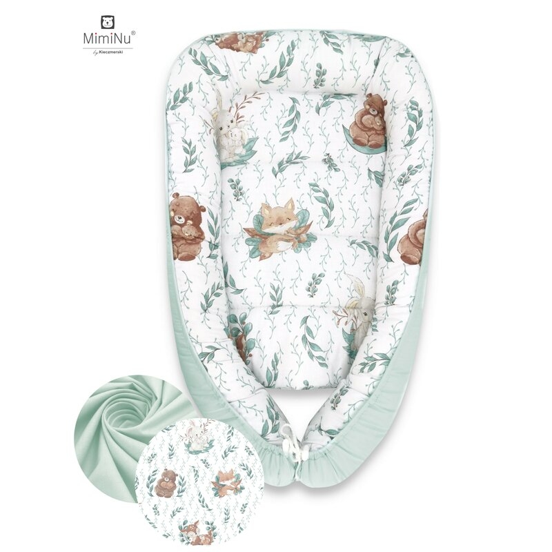 Cosulet bebelus pentru dormit, Baby Cocoon 90x50 cm, Lulu Natural, MimiNu Cosulet bebelus pentru dormit, Baby Cocoon 90x50 cm, Lulu Natural, MimiNu