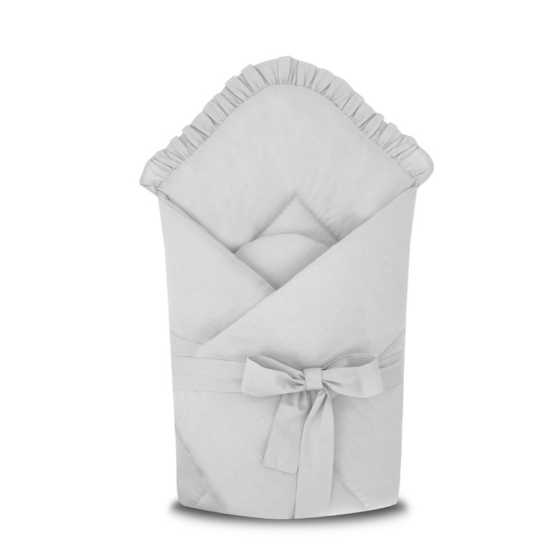 MimiNu - Paturica de infasat cu volanase, Cu multiple utilizari, Cu inchidere cu panglica, Dimensiune 75x75 cm, Din bumbac certificat Oeko Tex Standard 100, Cu Volanase, Colectia Royal, Grey MimiNu - Paturica de infasat cu volanase, Cu multiple utilizari, Cu inchidere cu panglica, Dimensiune 75x75 cm, Din bumbac certificat Oeko Tex Standard 100, Cu Volanase, Colectia Royal, Grey
