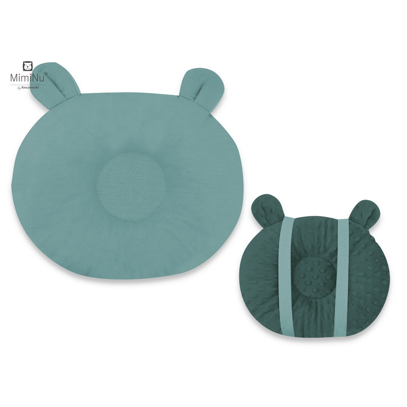 MimiNu - Perna bebelusi Ursulet, Multifunctionala, Cu doua fete, Tesatura pufoasa minky si bumbac, Materiale certificate Oeko Tex Standard 100, Colectia Royal, Minky Nepal Green MimiNu - Perna bebelusi Ursulet, Multifunctionala, Cu doua fete, Tesatura pufoasa minky si bumbac, Materiale certificate Oeko Tex Standard 100, Colectia Royal, Minky Nepal Green