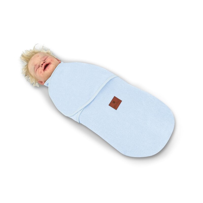 MimiNu - Sistem de infasare bebe, 0 - 3 luni, Din tesatura thermofrotte, Blue